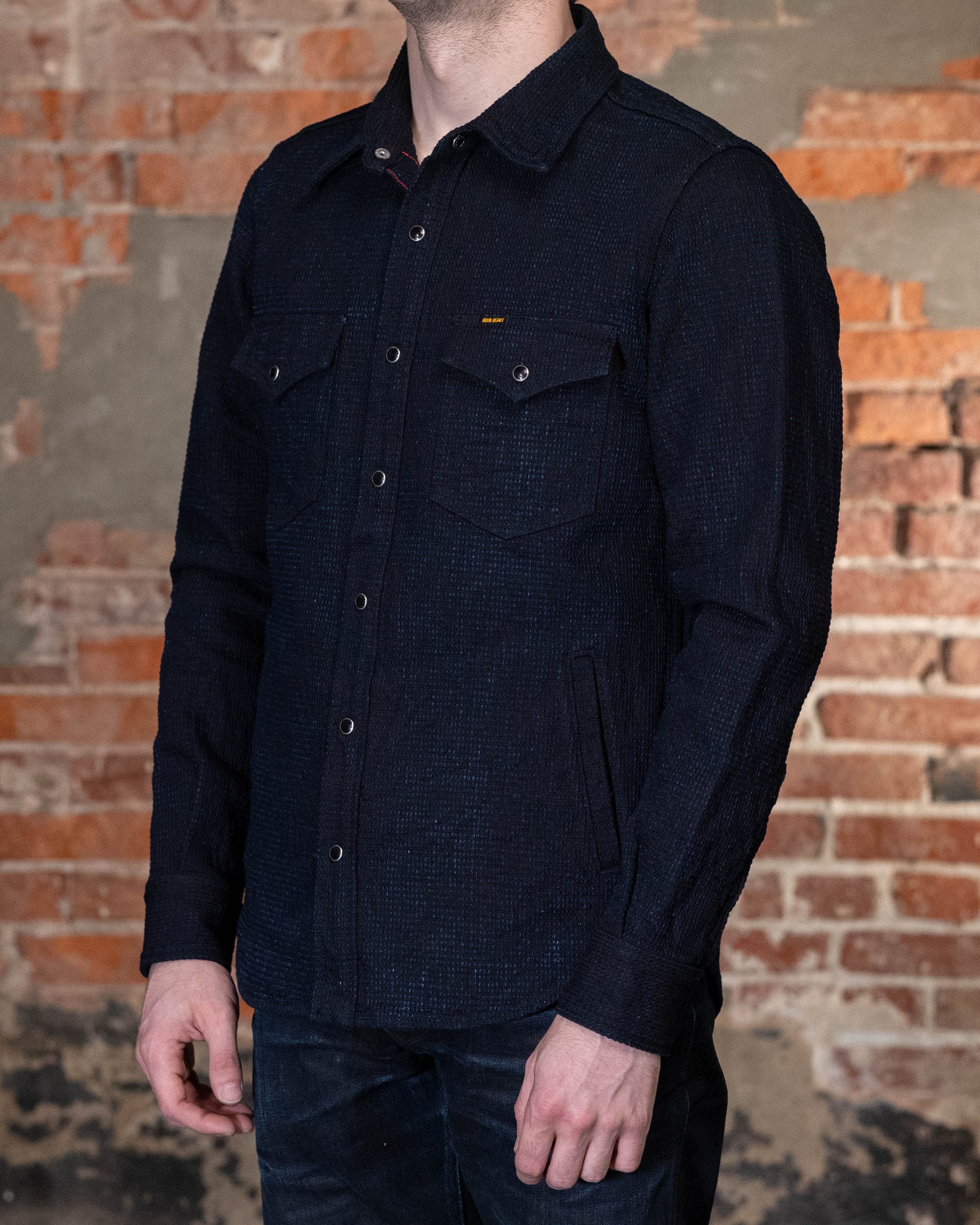 Iron Heart IHSH-437-IND 13.5oz Dobby Cloth CPO Shirt - Indigo