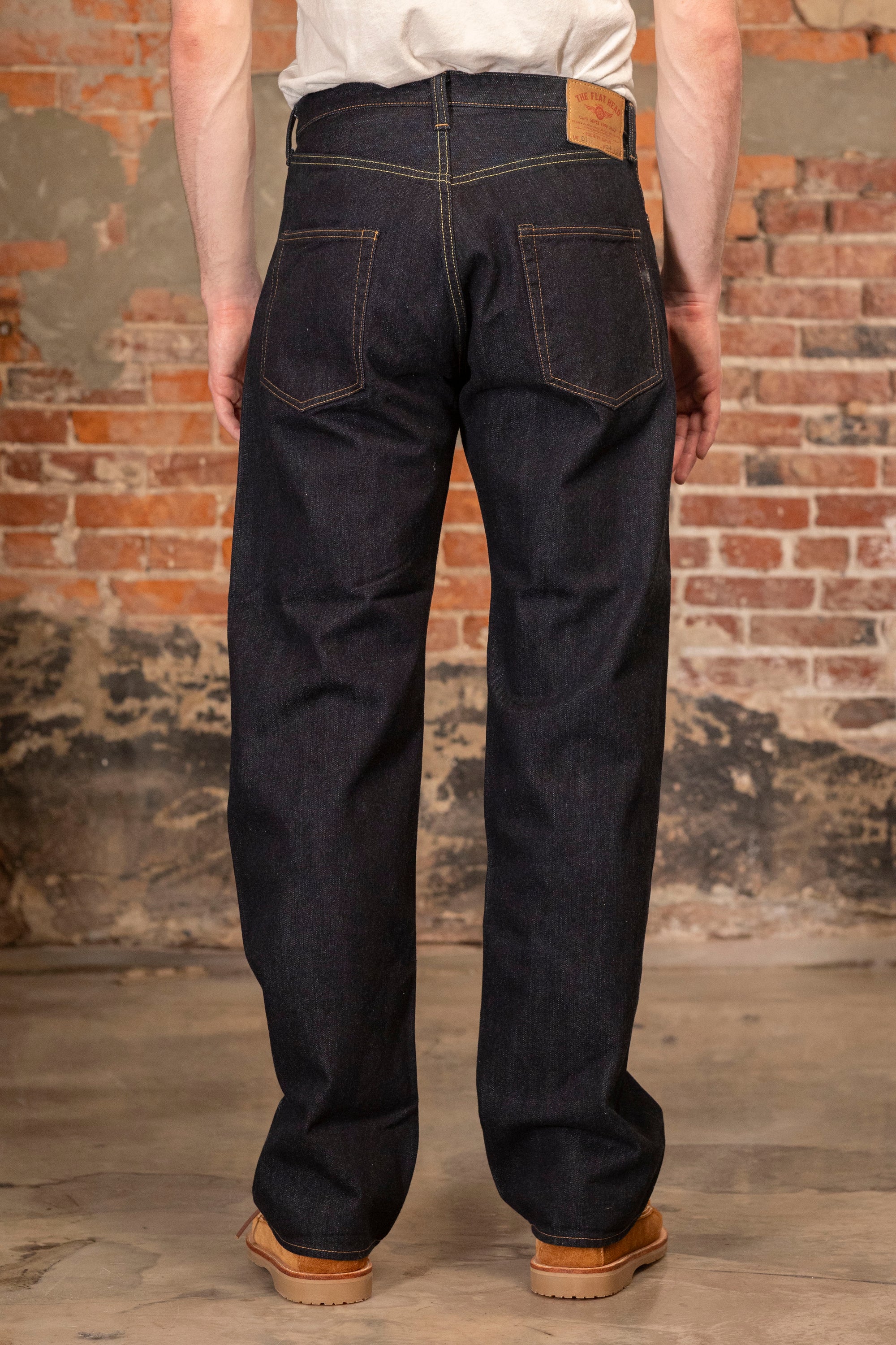The Flat Head FN-D111 Left Hand Twill Wide Straight - 14.5oz Selvedge Denim