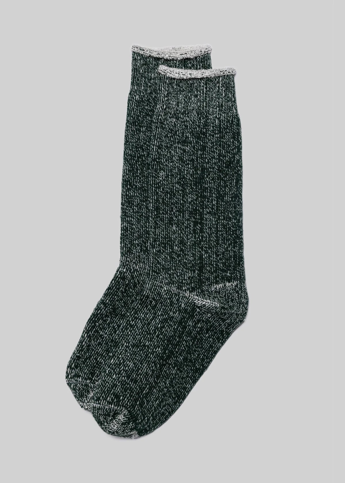 American Trench Sunday Sock in Bottle Green laid flat