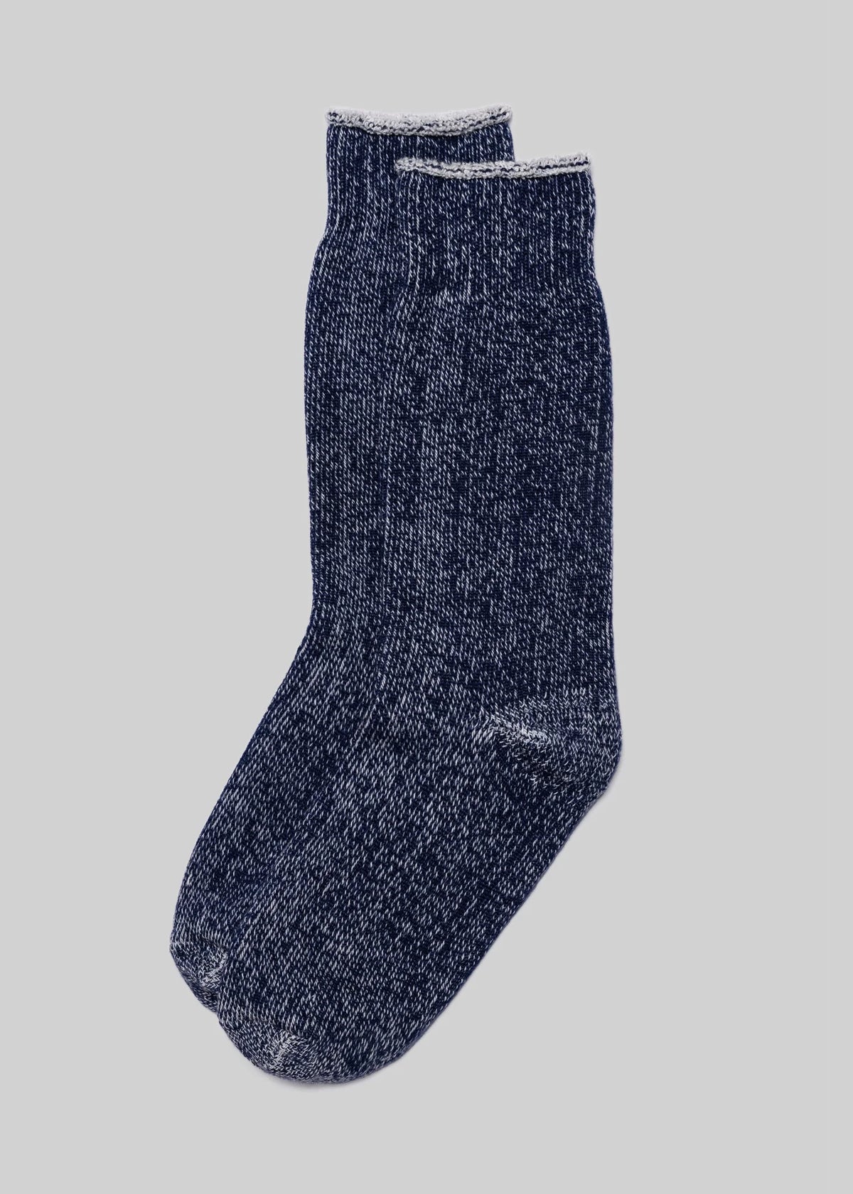 American Trench Sunday Sock in Navy laid flat