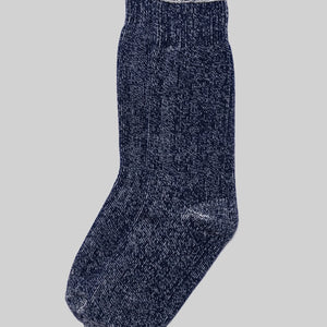 American Trench Sunday Sock in Navy laid flat