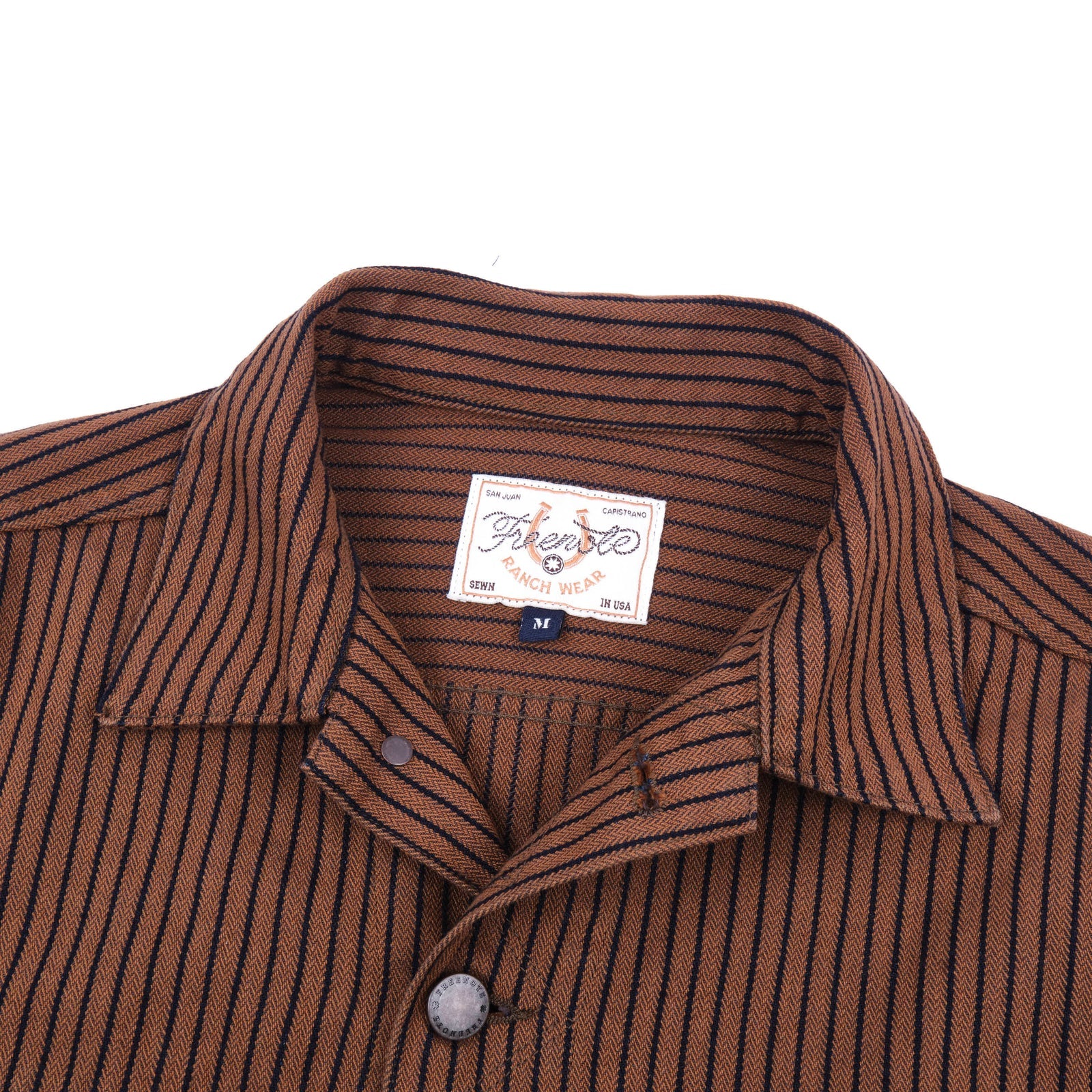 Freenote Cloth High Low - Brown Dobby Herringbone