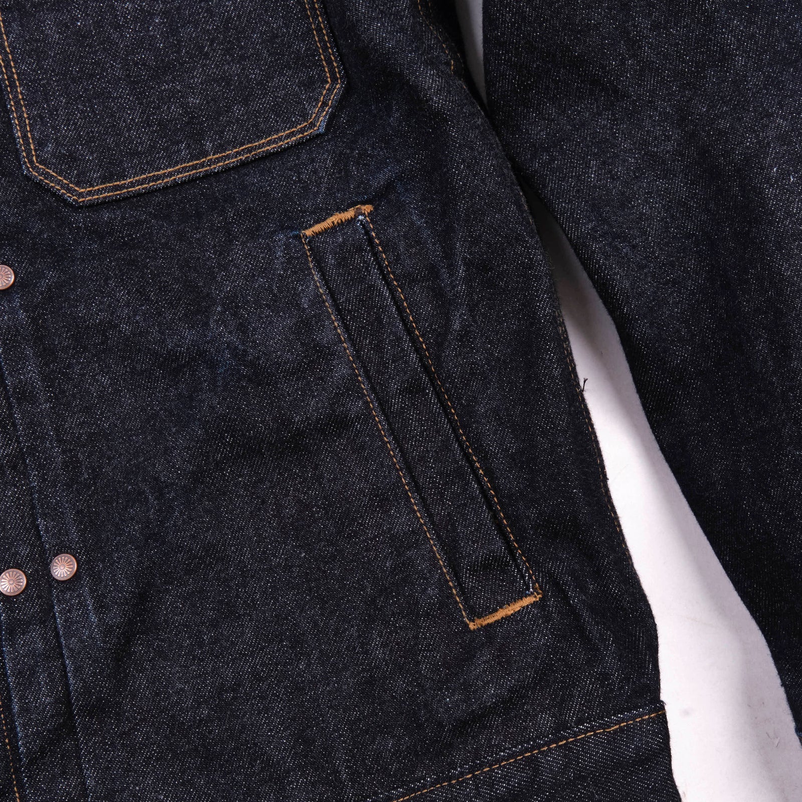 Freenote Cloth Riders Jacket - 15oz Unsinged Rinsed Denim