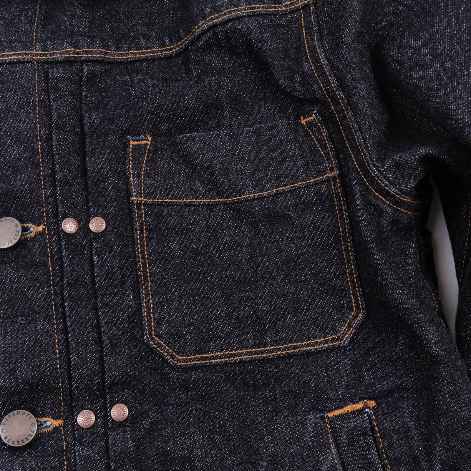 Freenote Cloth Riders Jacket - 15oz Unsinged Rinsed Denim