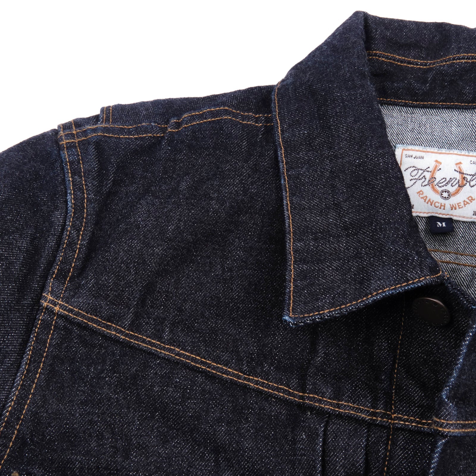 Freenote Cloth Riders Jacket - 15oz Unsinged Rinsed Denim