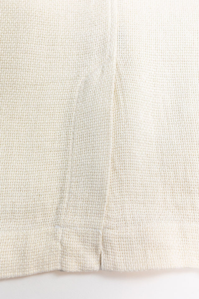 Hansen Garments Charlie Three Button Blazer - Off White Gauze - product shot - close up detail of side seam