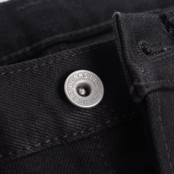 Iron Heart IH-555S-142bb 14oz Selvedge Denim Super Slim Cut Jeans - Black/Black