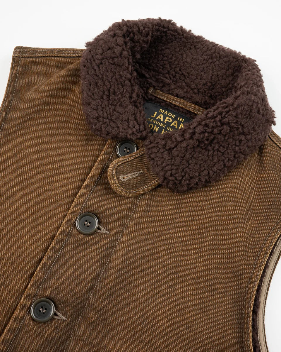 Iron Heart IHV-51-BRN 12oz Duck N1 Deck Vest - Brown