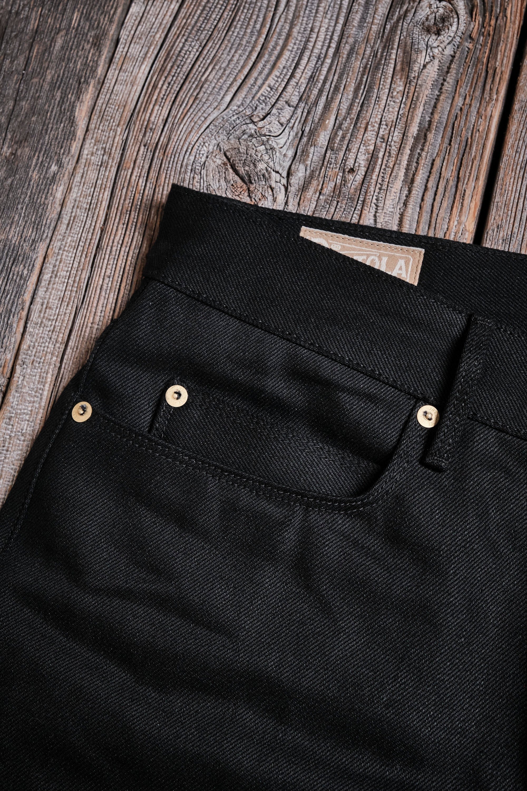 Freenote Cloth Portola - 15.75oz Aces High Black Denim
