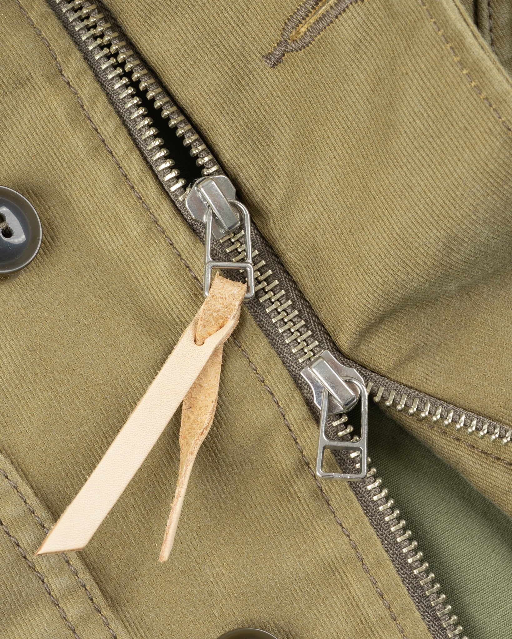 Iron Heart IHM-48-KHA 12oz Whipcord Lightweight N1 Deck Jacket - Khaki