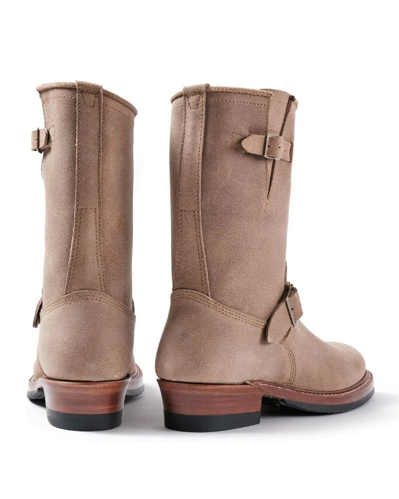 (Pre-Order FW26) John Lofgren Wabash Engineer Boots - Horween CXL Natural Roughout