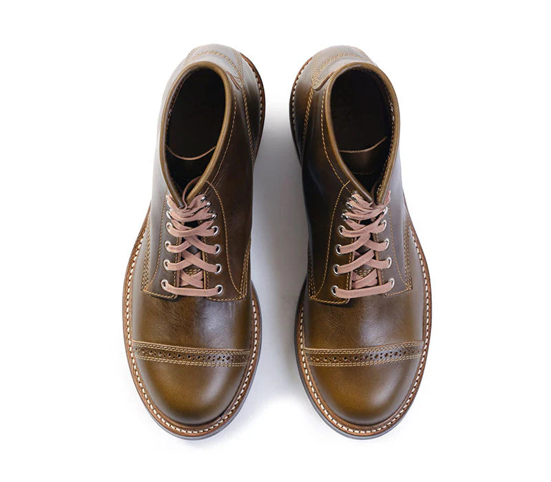 (Pre-Order FW26) John Lofgren Combat Boot - Horween Leather CXL Olive