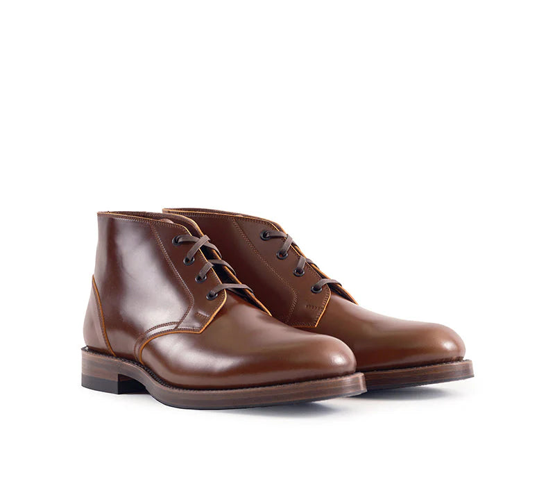 (Pre-Order SS26) John Lofgren Steadfast Chukka Boots - Shinki Hikaku Shell Cordovan Cognac