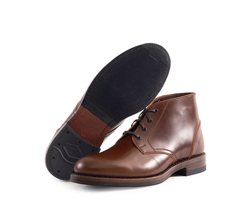 (Pre-Order SS26) John Lofgren Steadfast Chukka Boots - Shinki Hikaku Shell Cordovan Cognac