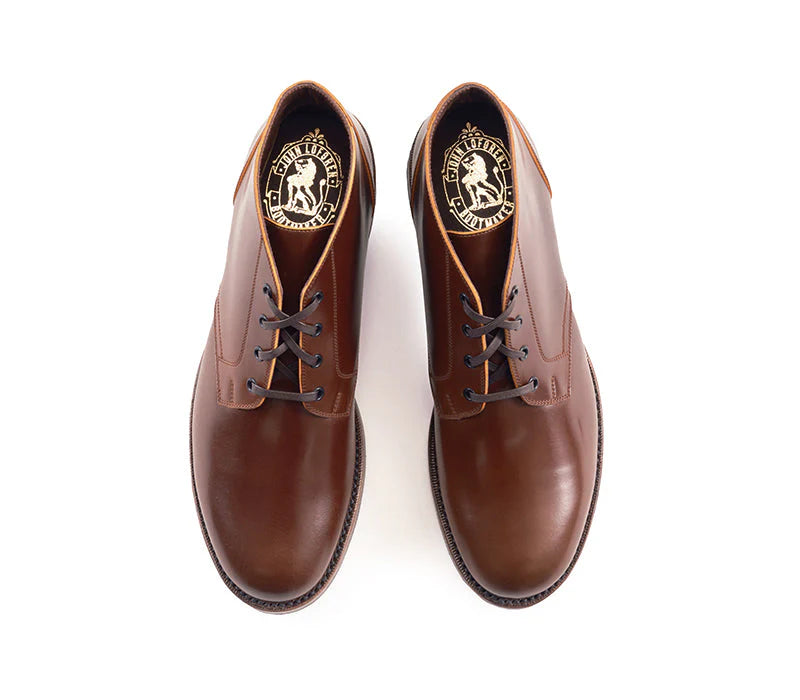 (Pre-Order SS26) John Lofgren Steadfast Chukka Boots - Shinki Hikaku Shell Cordovan Cognac