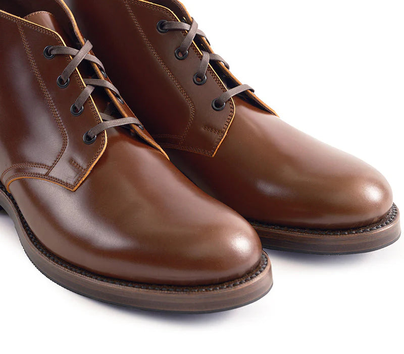 (Pre-Order SS26) John Lofgren Steadfast Chukka Boots - Shinki Hikaku Shell Cordovan Cognac