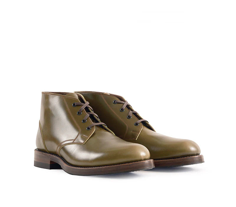(Pre-Order SS26) John Lofgren Steadfast Chukka Boots - Shinki Hikaku Shell Cordovan Olive