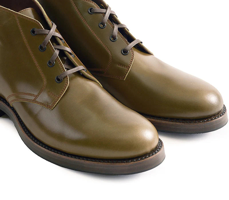 (Pre-Order SS26) John Lofgren Steadfast Chukka Boots - Shinki Hikaku Shell Cordovan Olive