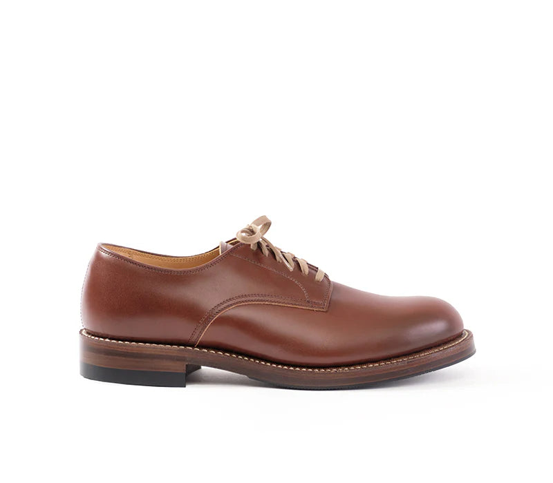 (Pre-Order SS26) John Lofgren Low Quarter Shoes - French Calfskin Russet Brown
