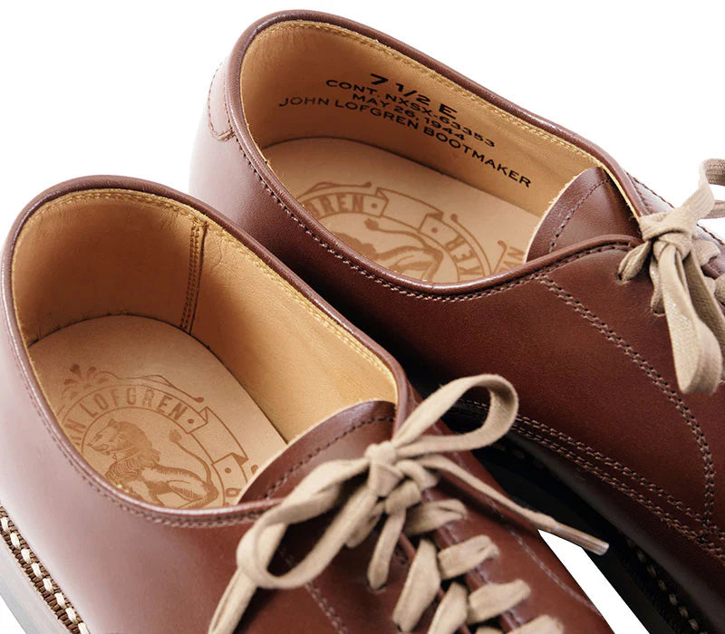 (Pre-Order SS26) John Lofgren Low Quarter Shoes - French Calfskin Russet Brown