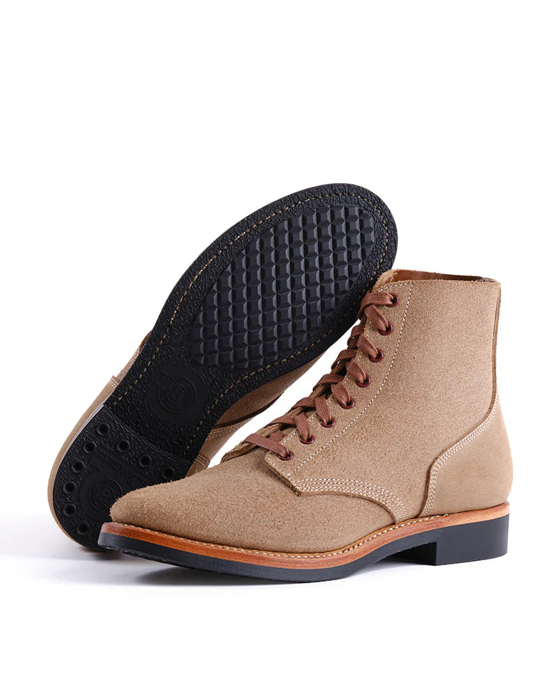 (Pre-Order FW26) John Lofgren US Navy N-1 Field Shoes Boondockers - Natural Roughout Horween CXL