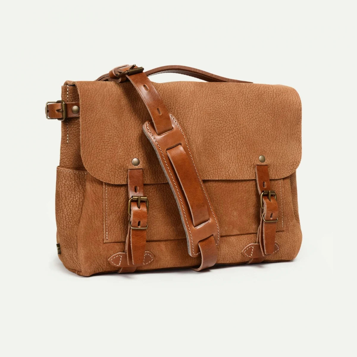 Bleu de Chauffe Postman Bag Eclair M - Camel