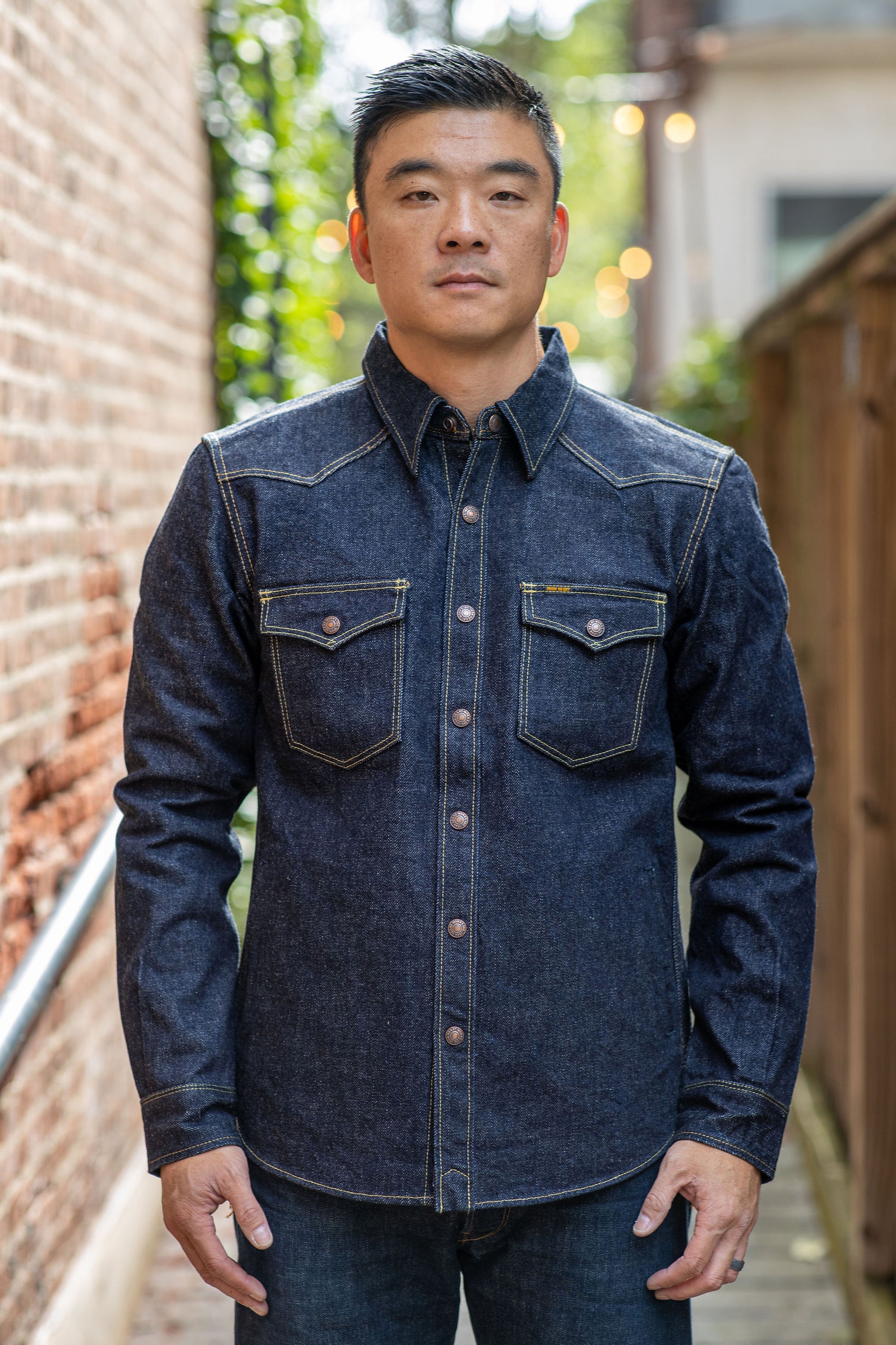 Iron Heart IHSH-177 18oz Selvedge Denim CPO - Indigo