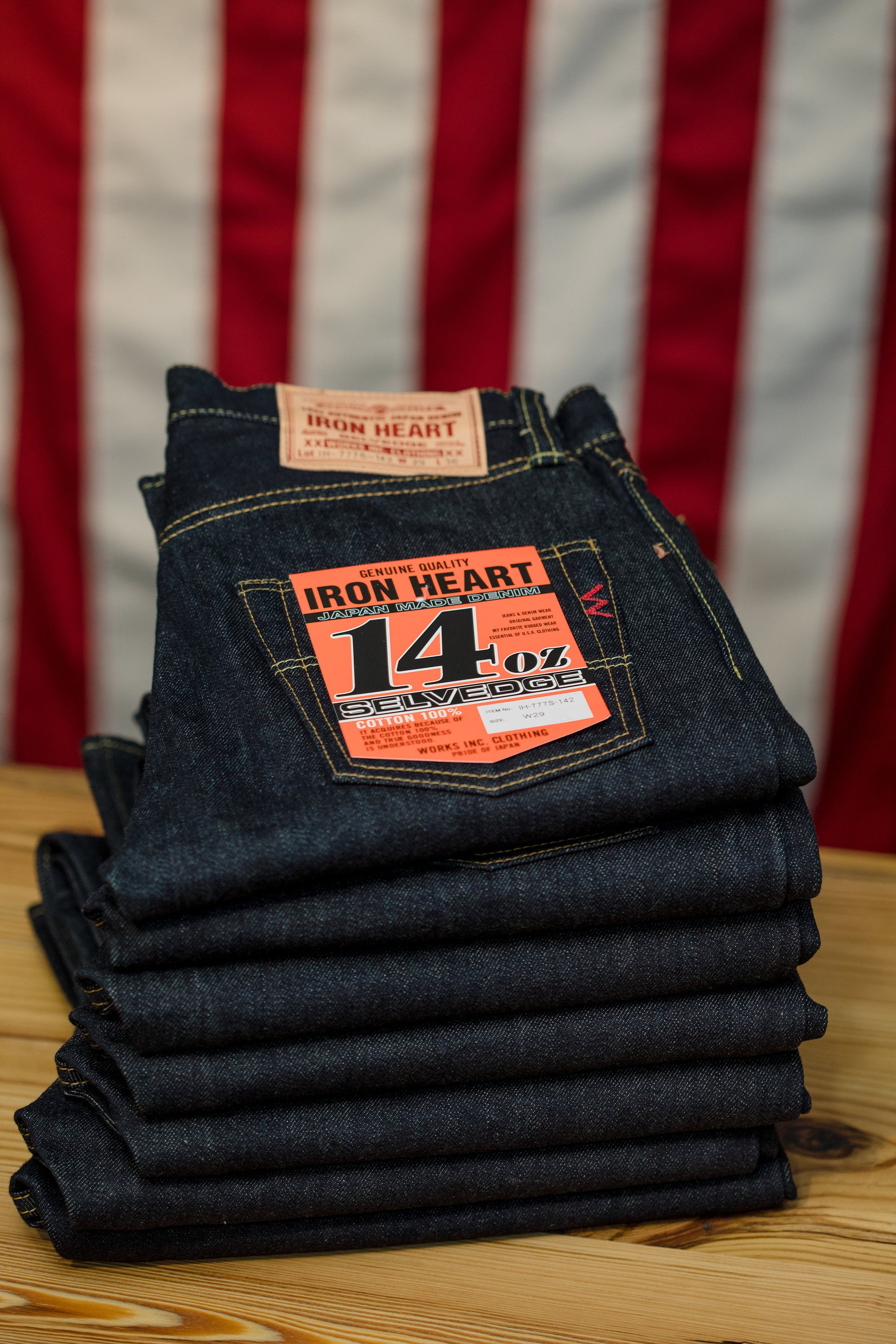 Iron Heart IH-777S-142 Indigo New 14 oz. Selvedge Denim - Super Slim Tapered Cut - Franklin & Poe
