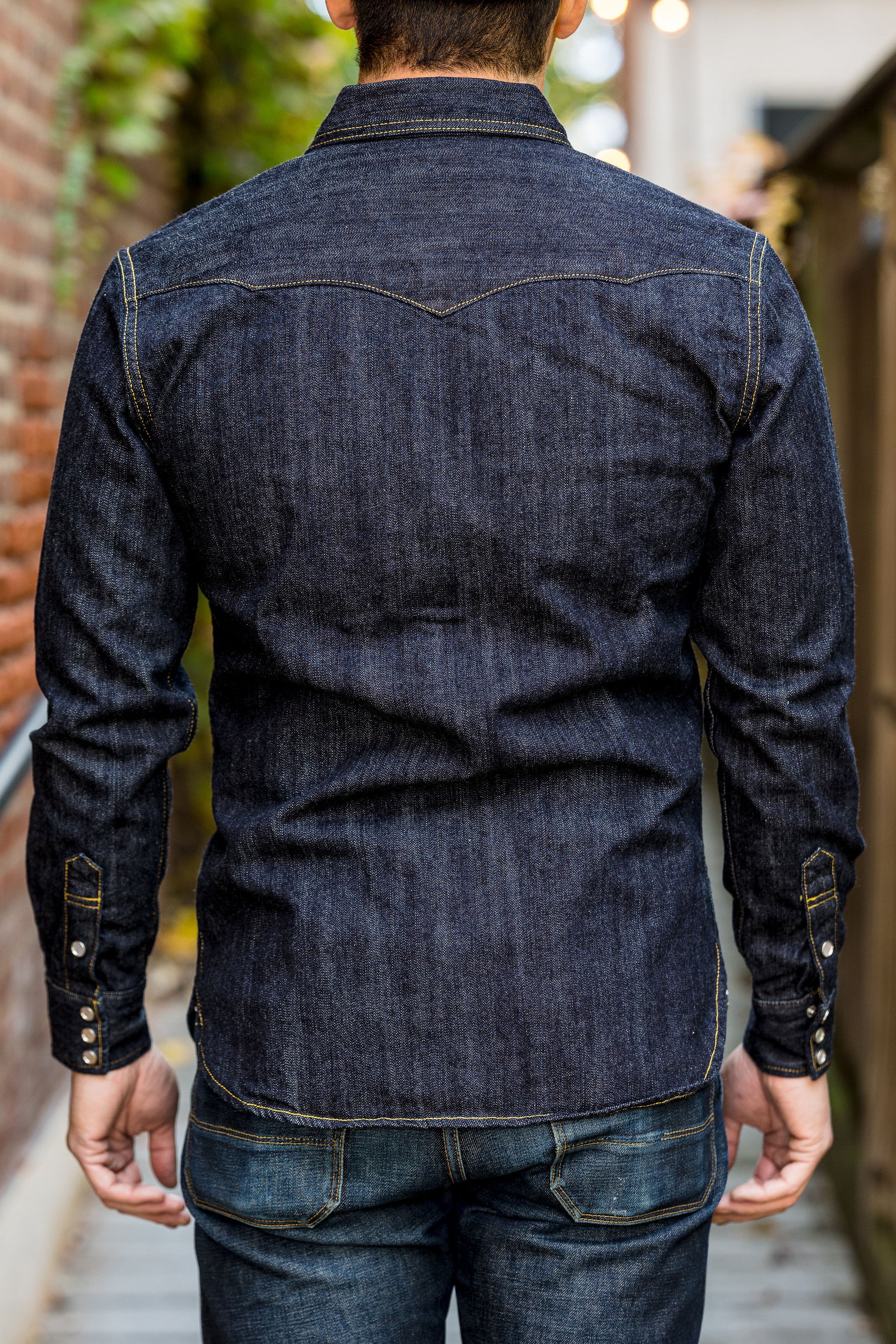 The Flat Head FN-SDW-001L Denim Western Shirt - 10oz Selvedge Denim