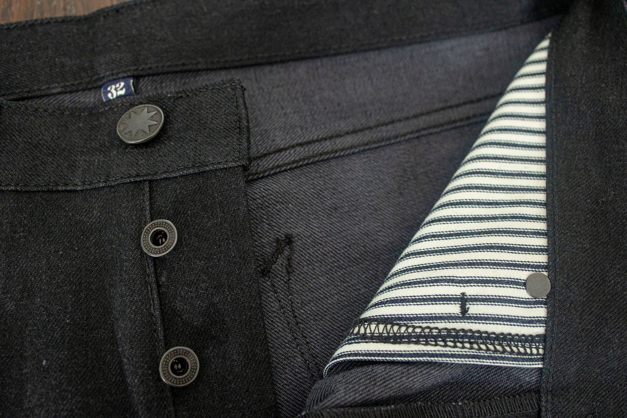 Freenote Cloth Portola Taper - 14.25oz Black Grey Denim