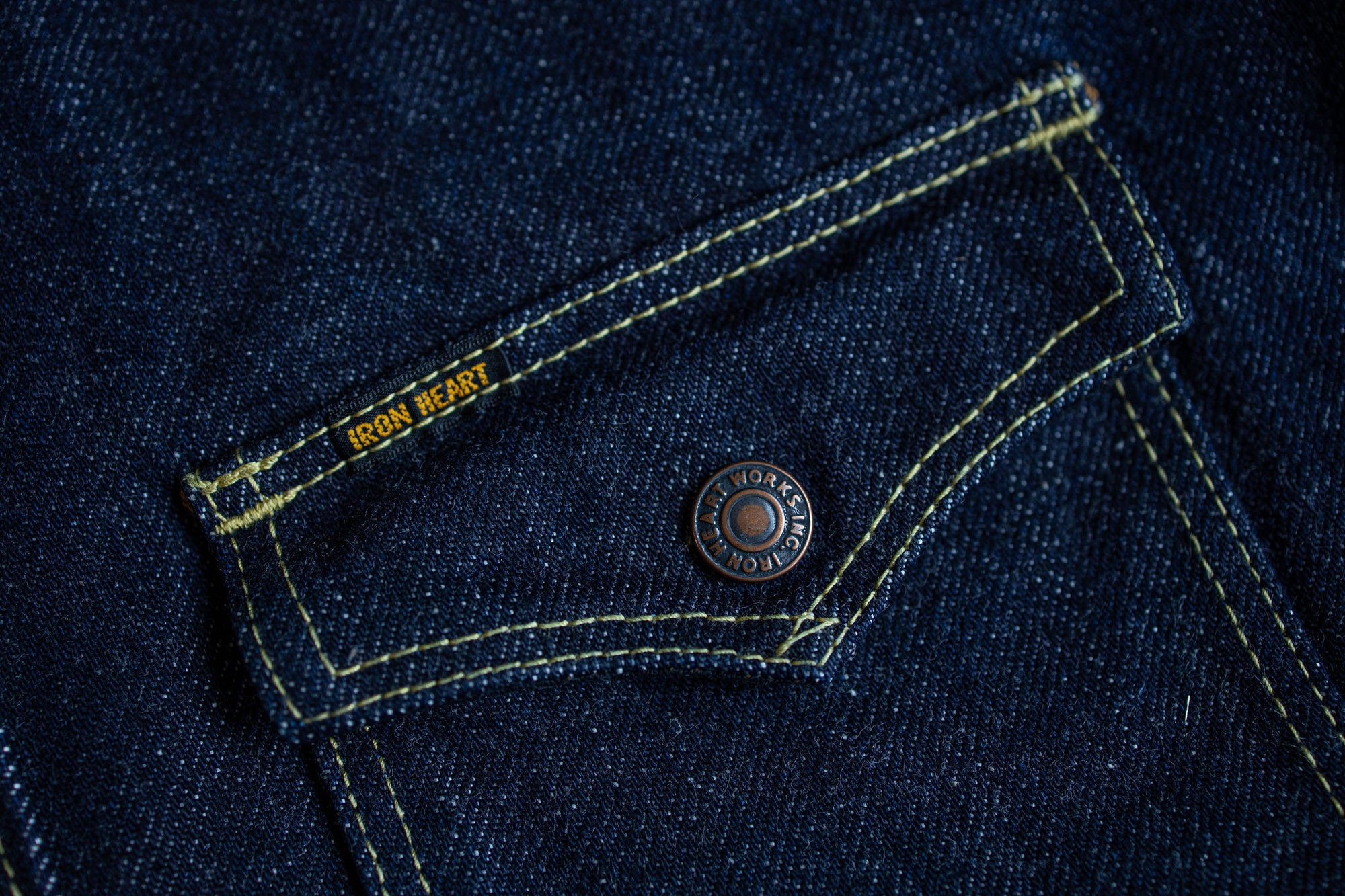 Iron Heart IHSH-177 18oz Selvedge Denim CPO - Indigo