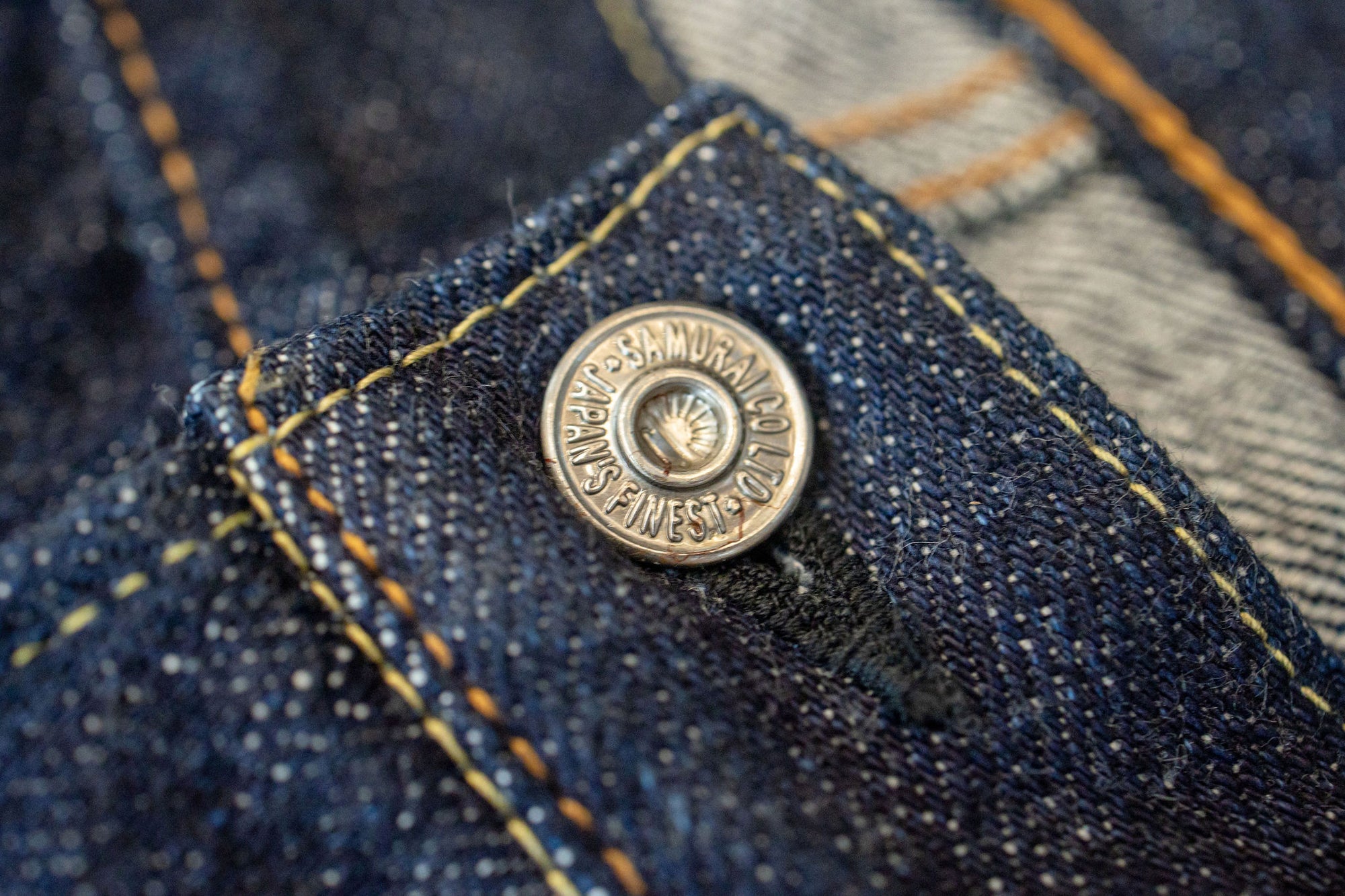 Samurai S520XX21oz 21oz Cho-Kiwami Selvedge Regular Taper - button detail