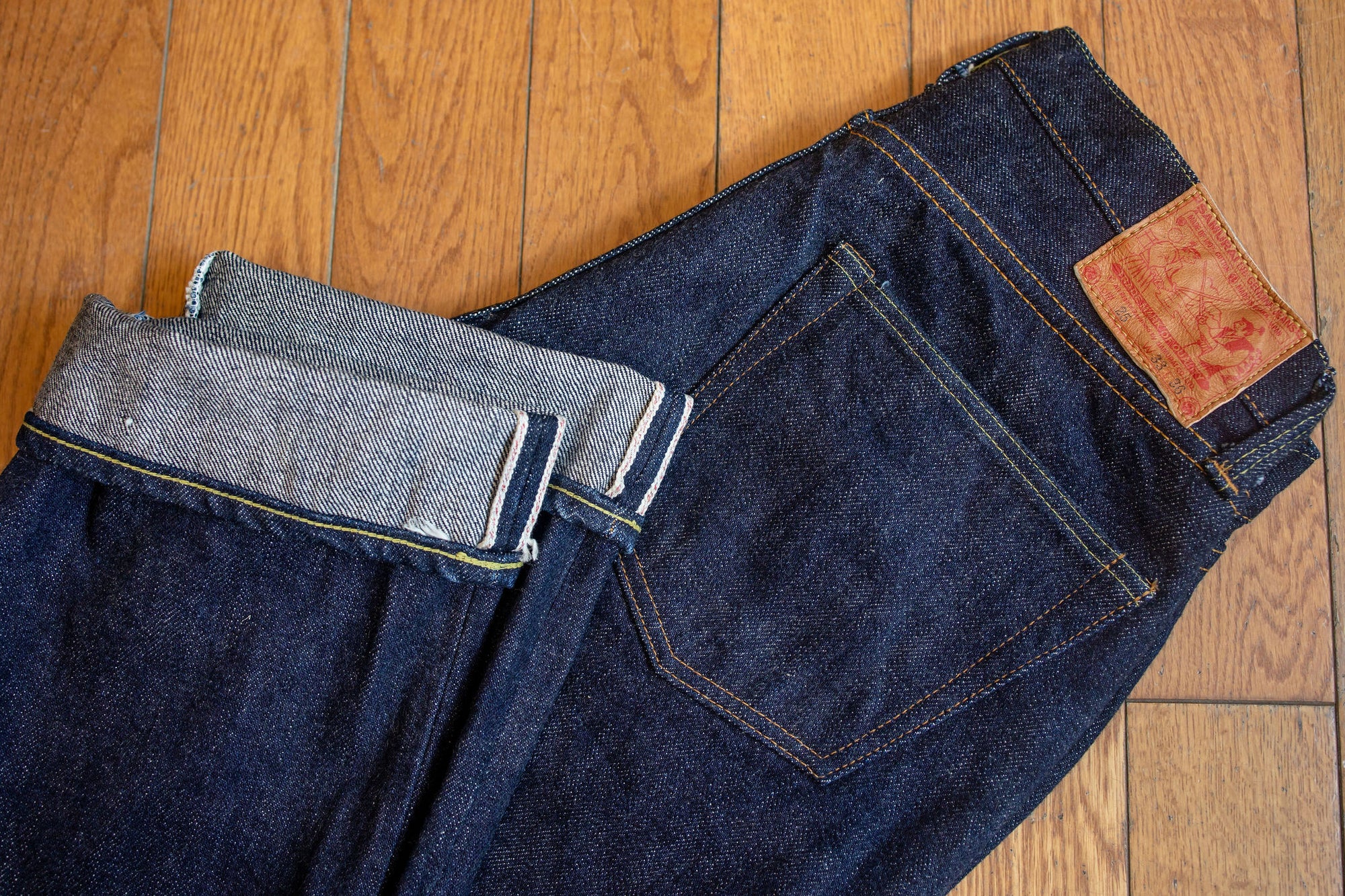 Samurai S510XX21ozII 21oz Cho-Kiwami Selvedge Regular Straight - back view flat lay folded 