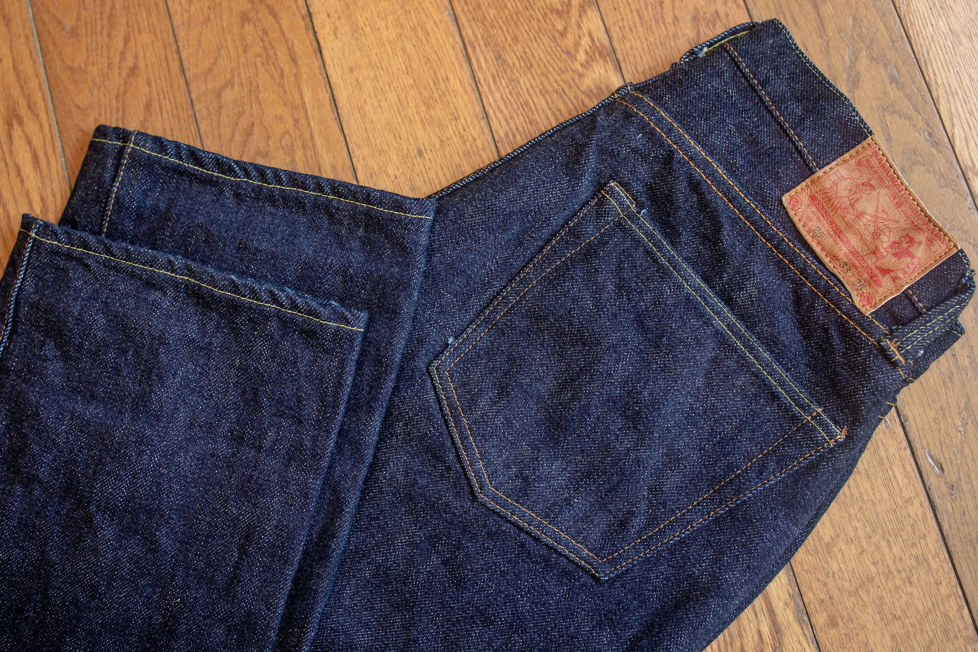 Samurai S510XX21ozII 21oz Cho-Kiwami Selvedge Regular Straight - back flat lay folded