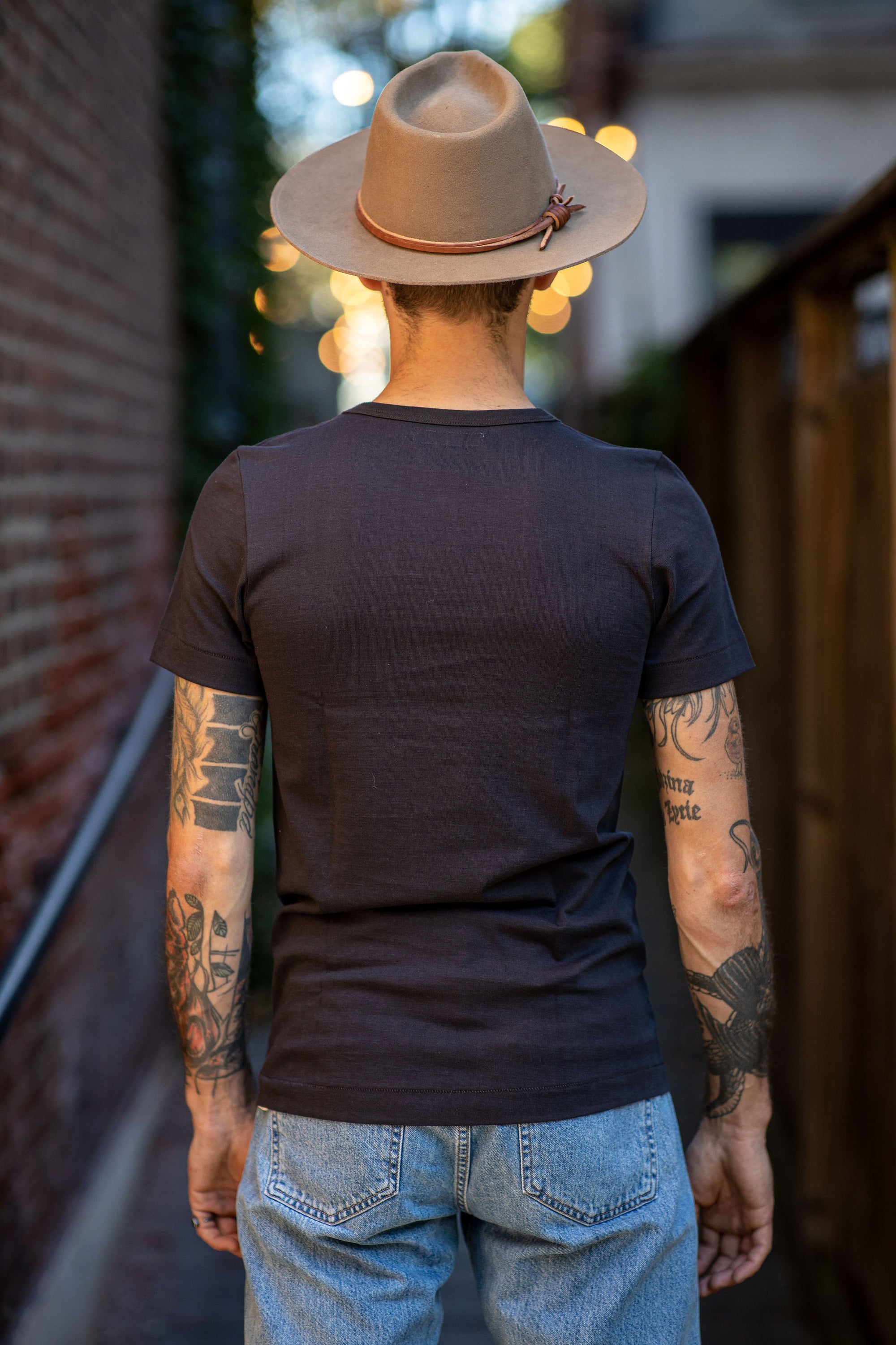 Merz b. Schwanen 1950's Crew Neck T-Shirt - Deep Black