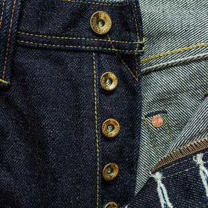 Samurai S5000VX25oz-TM 25oz Limited "Saigoku Musou" Model Straight Fit - button fly detail 