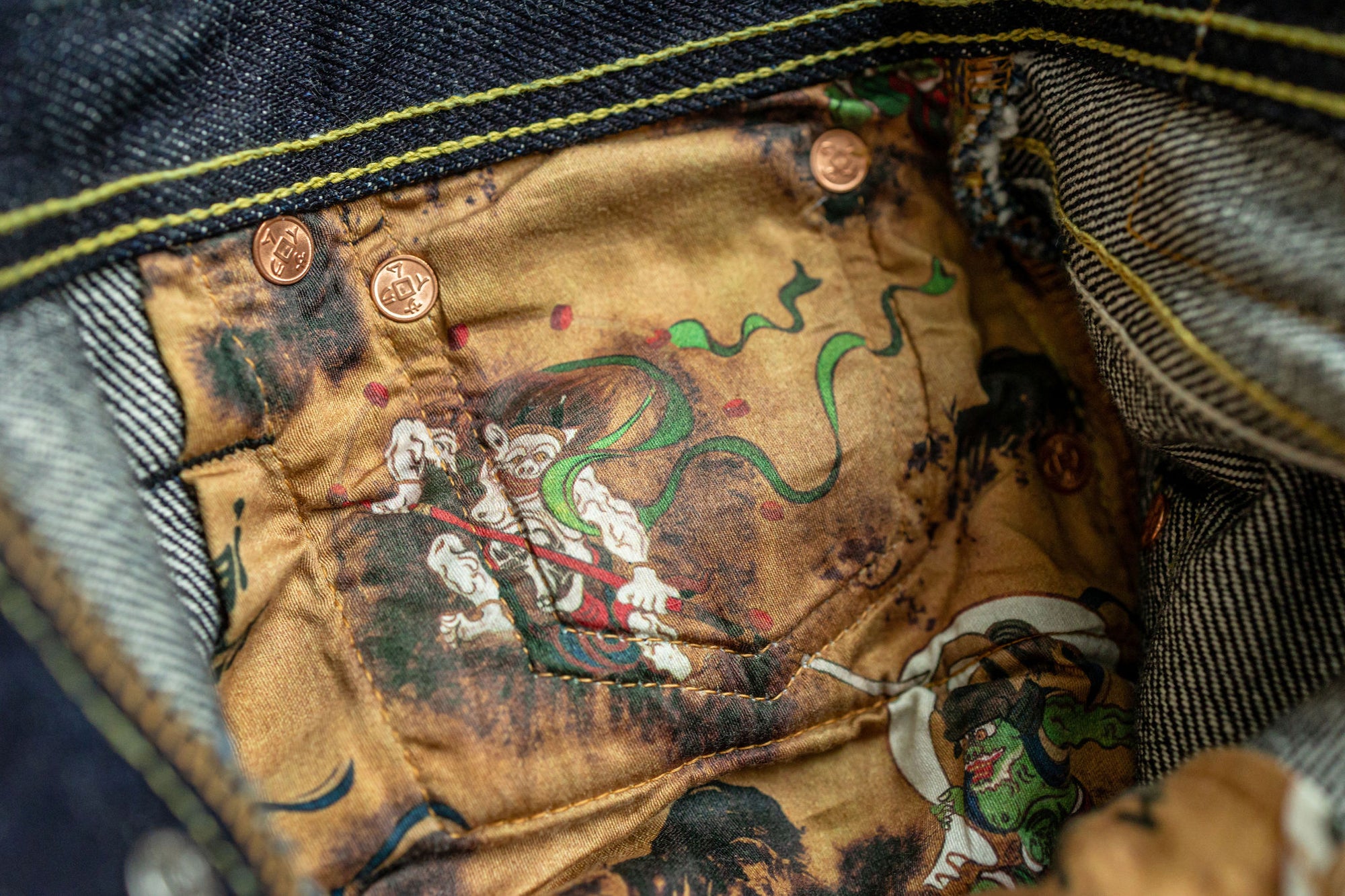 Samurai S5000VX25oz-TM 25oz Limited "Saigoku Musou" Model Straight Fit - pocket bag detail