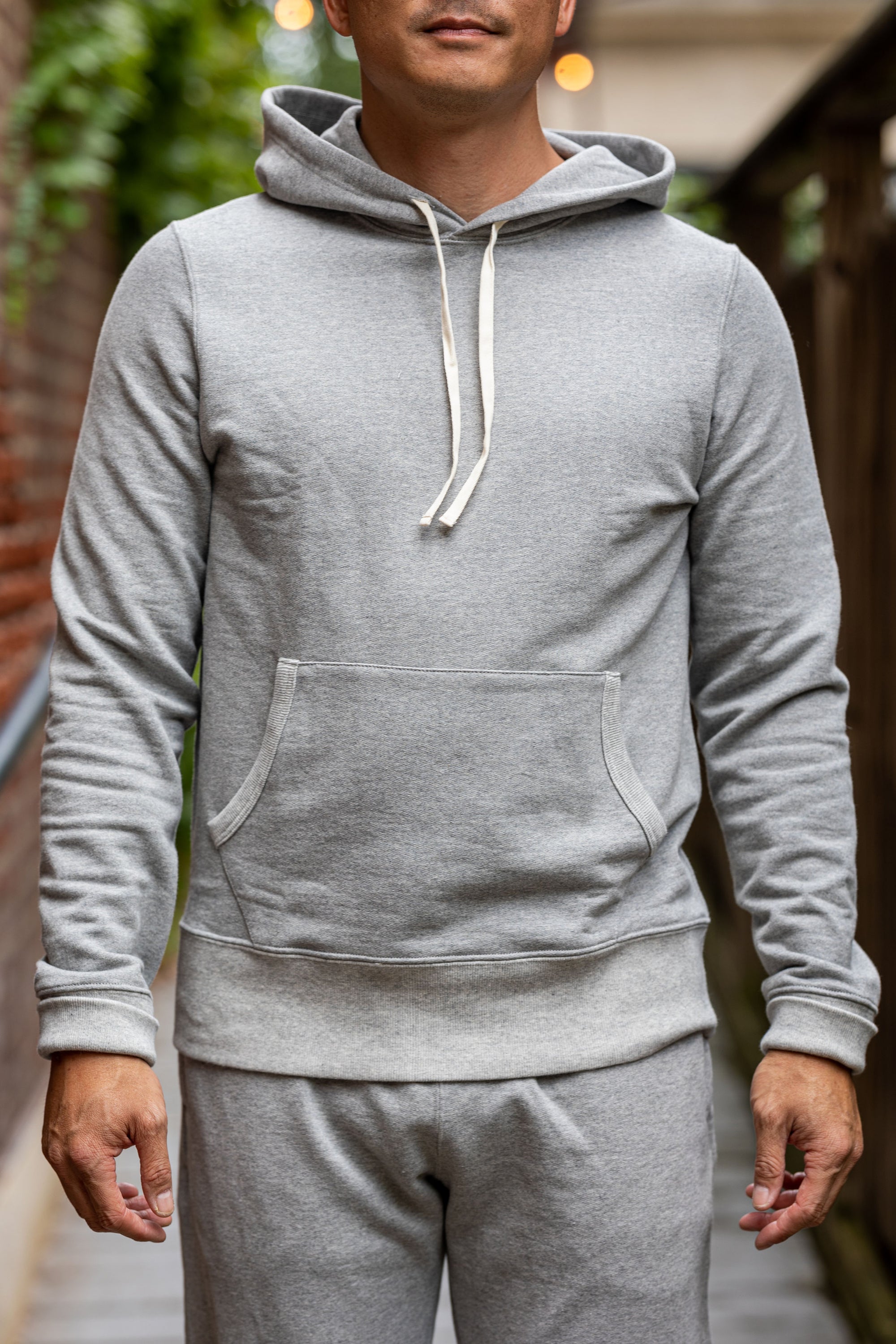 Merz b. Schwanen 382 Loopwheel Hoodie - Grey Melange