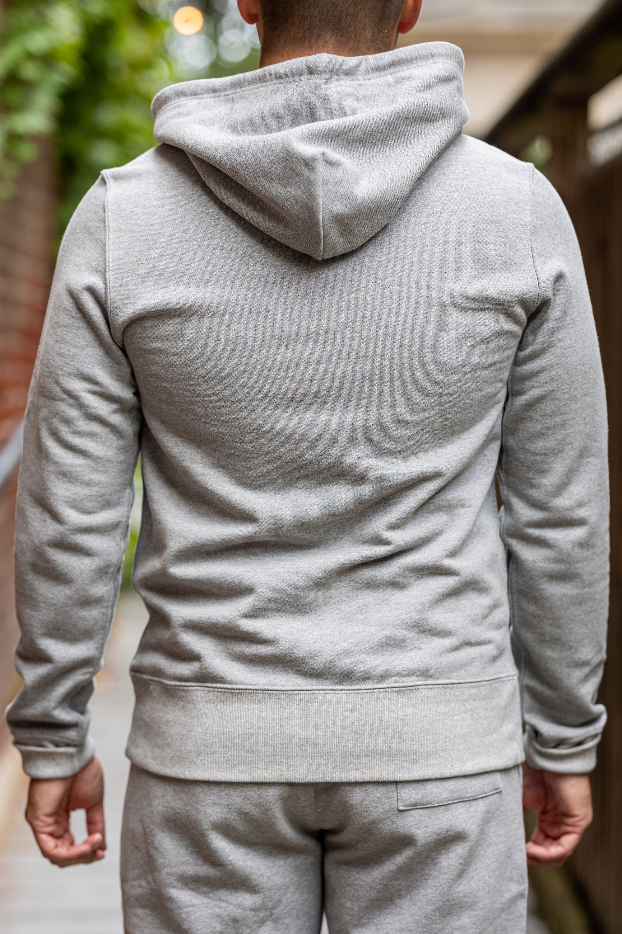 Merz b. Schwanen 382 Loopwheel Hoodie - Grey Melange