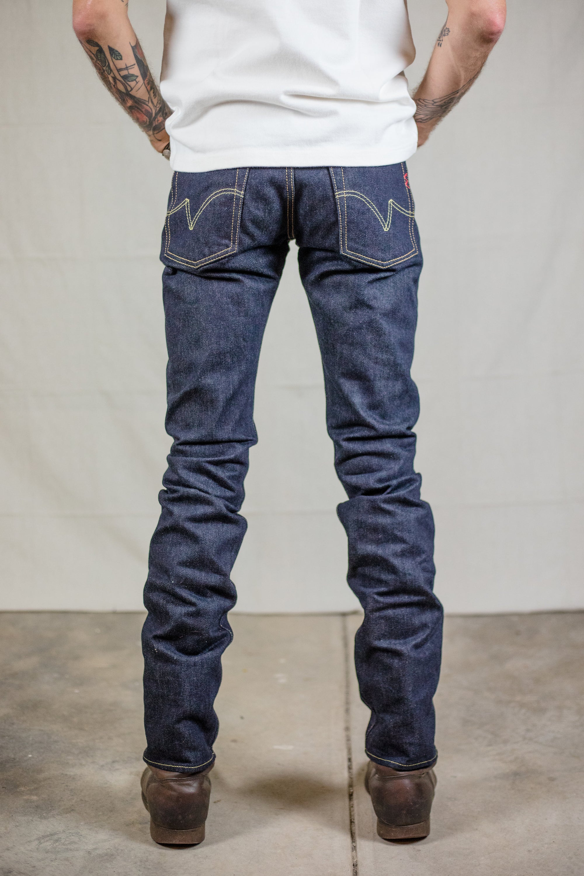 Iron Heart IH-777S-142 Indigo New 14 oz. Selvedge Denim - Super Slim Tapered Cut - Franklin & Poe