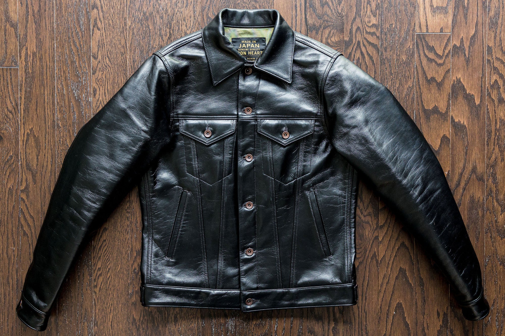 Iron Heart IHJ-64-BLK Horsehide Modified Type III Jacket - Black