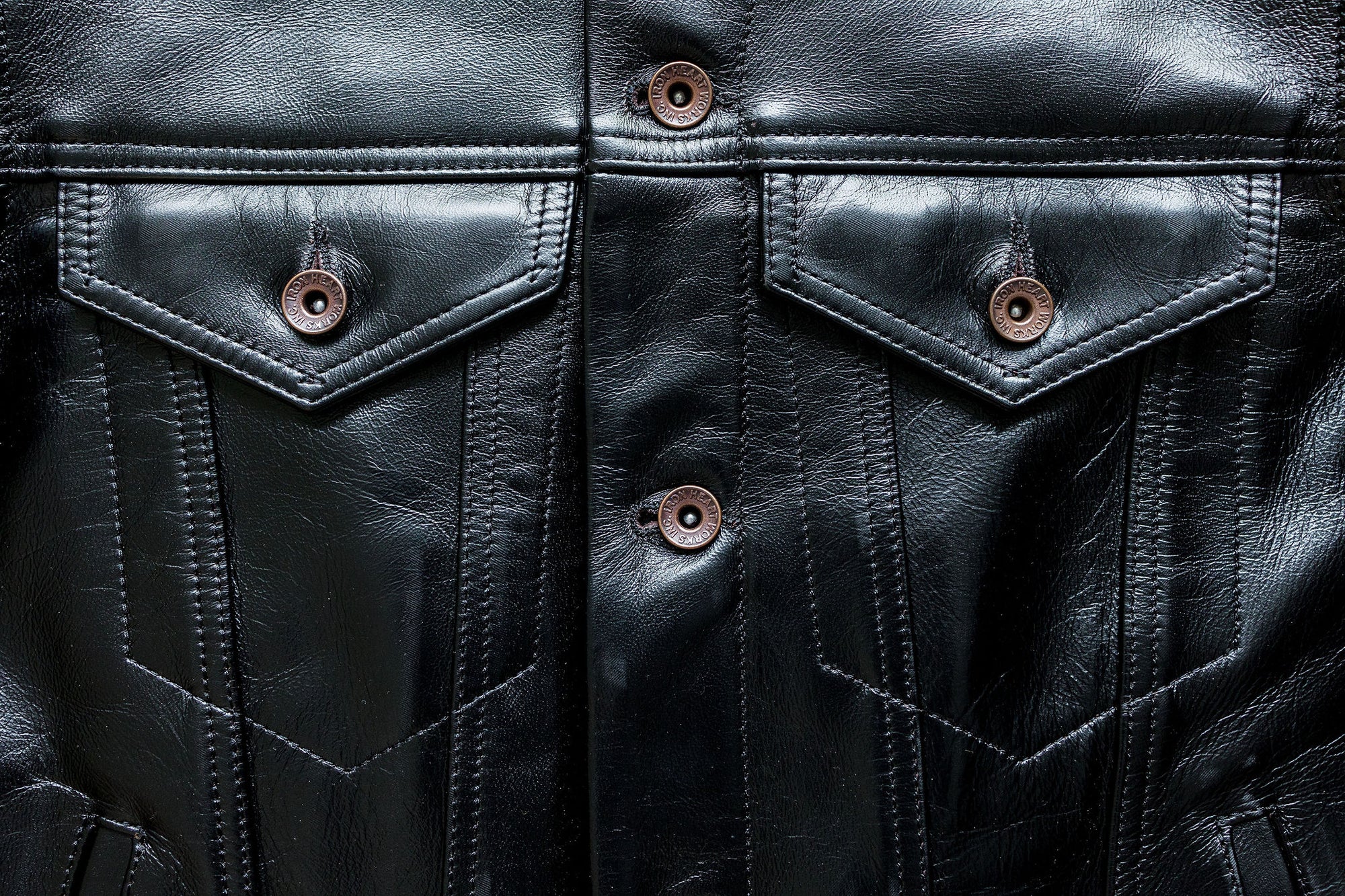 Iron Heart IHJ-64-BLK Horsehide Modified Type III Jacket - Black