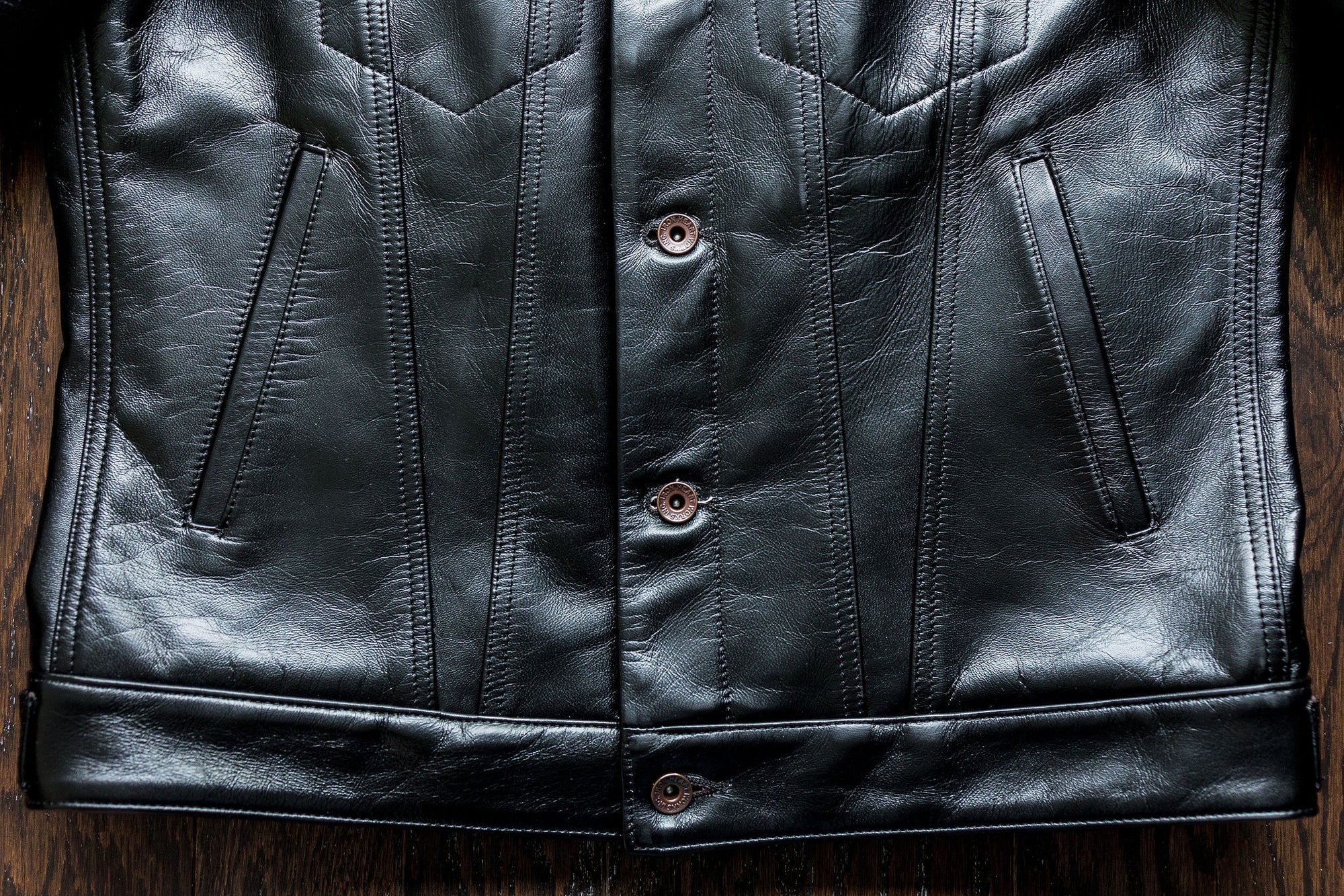 Iron Heart IHJ-64-BLK Horsehide Modified Type III Jacket - Black