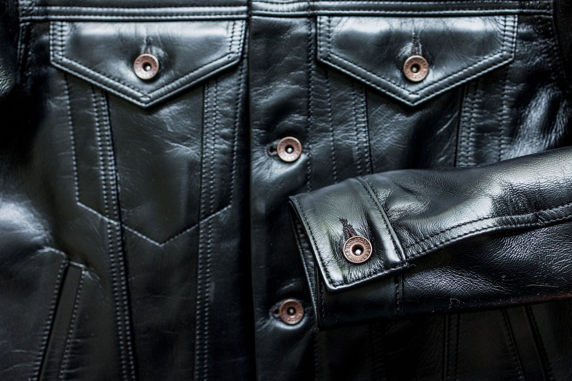 Iron Heart IHJ-64-BLK Horsehide Modified Type III Jacket - Black