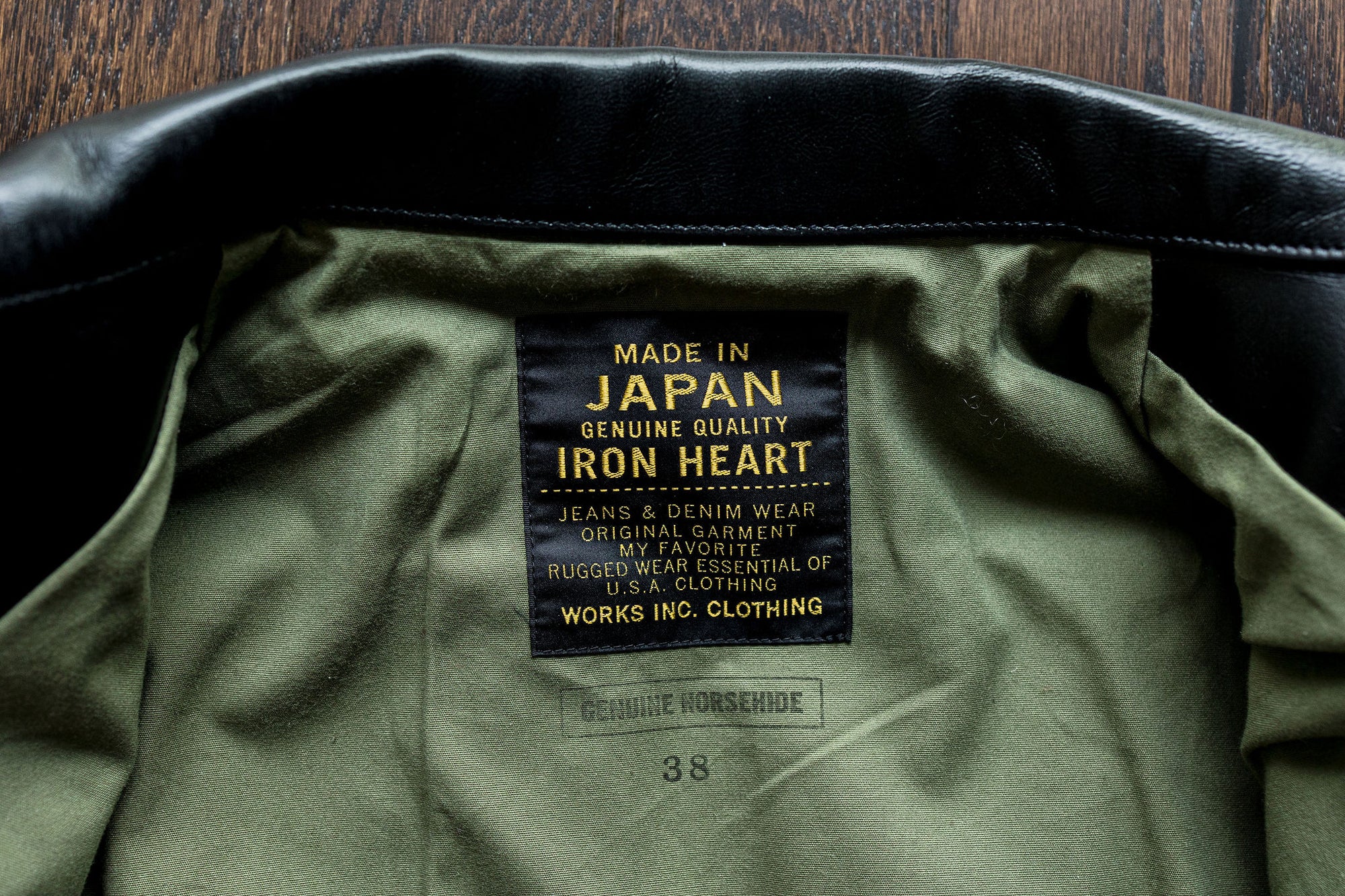 Iron Heart IHJ-64-BLK Horsehide Modified Type III Jacket - Black