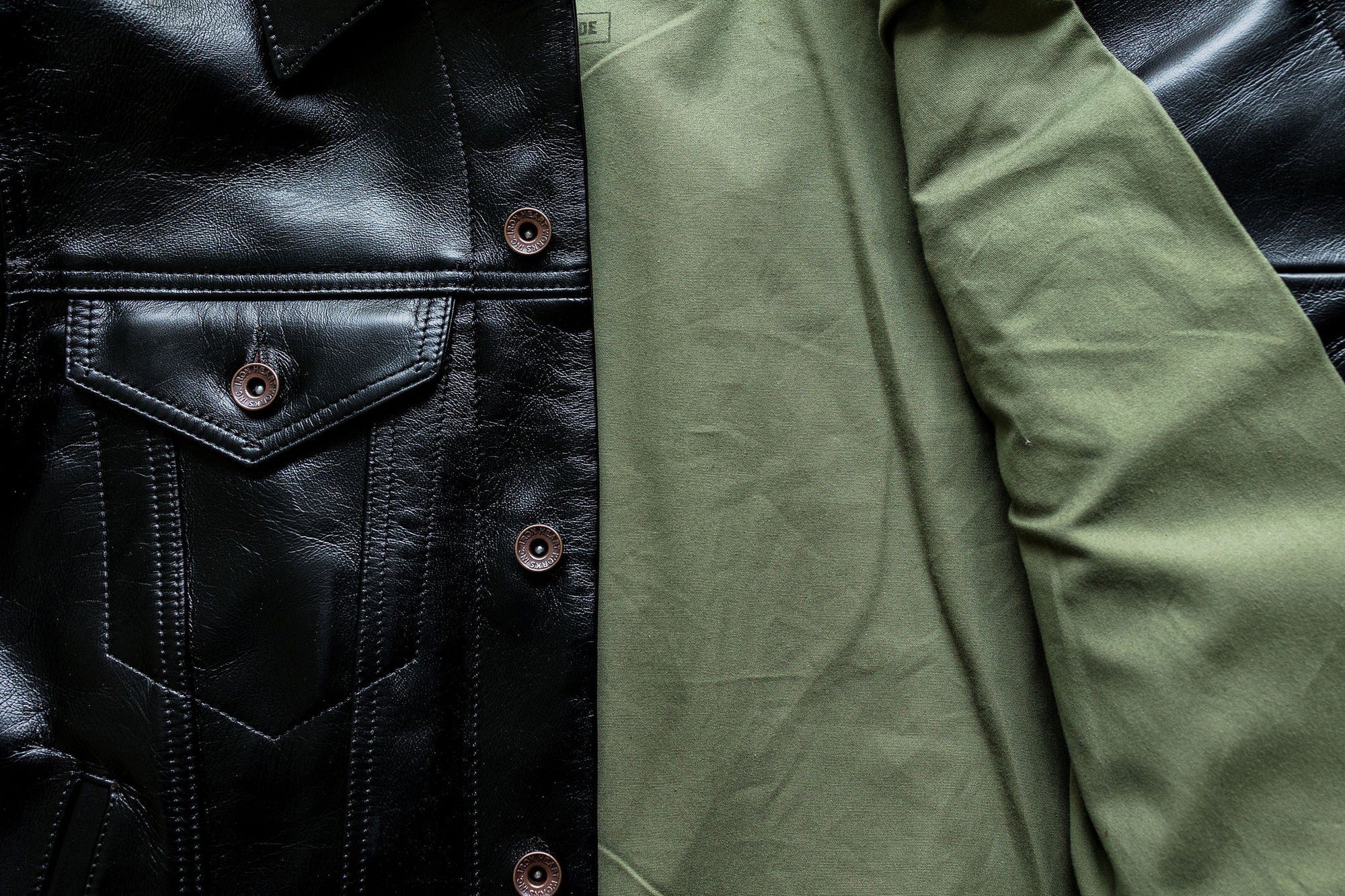 Iron Heart IHJ-64-BLK Horsehide Modified Type III Jacket - Black