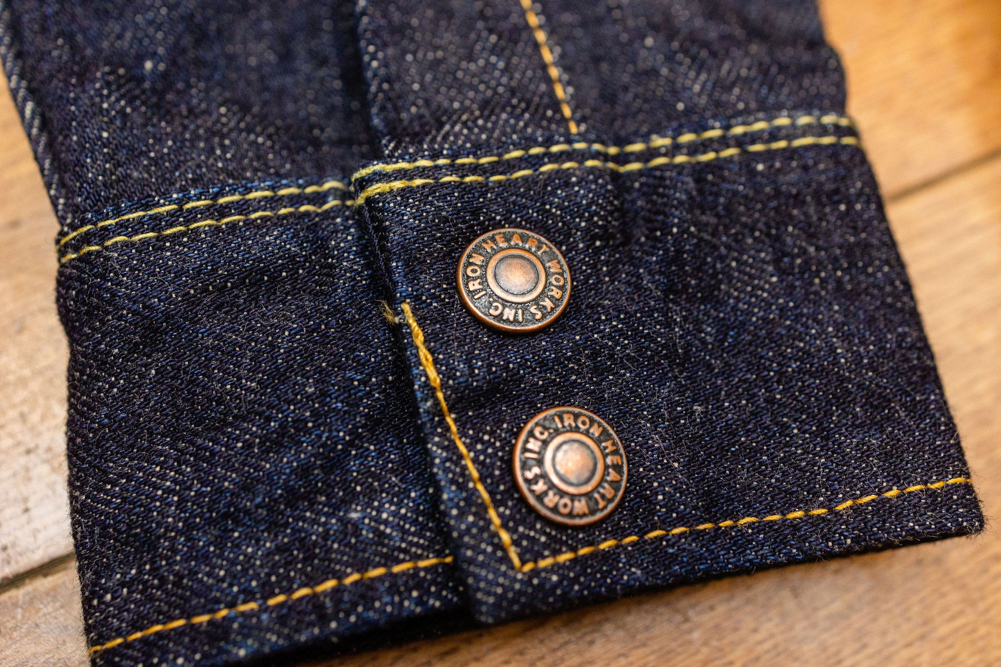 Iron Heart IHSH-292-IND 18oz Vintage Selvedge Denim CPO Shirt - Indigo