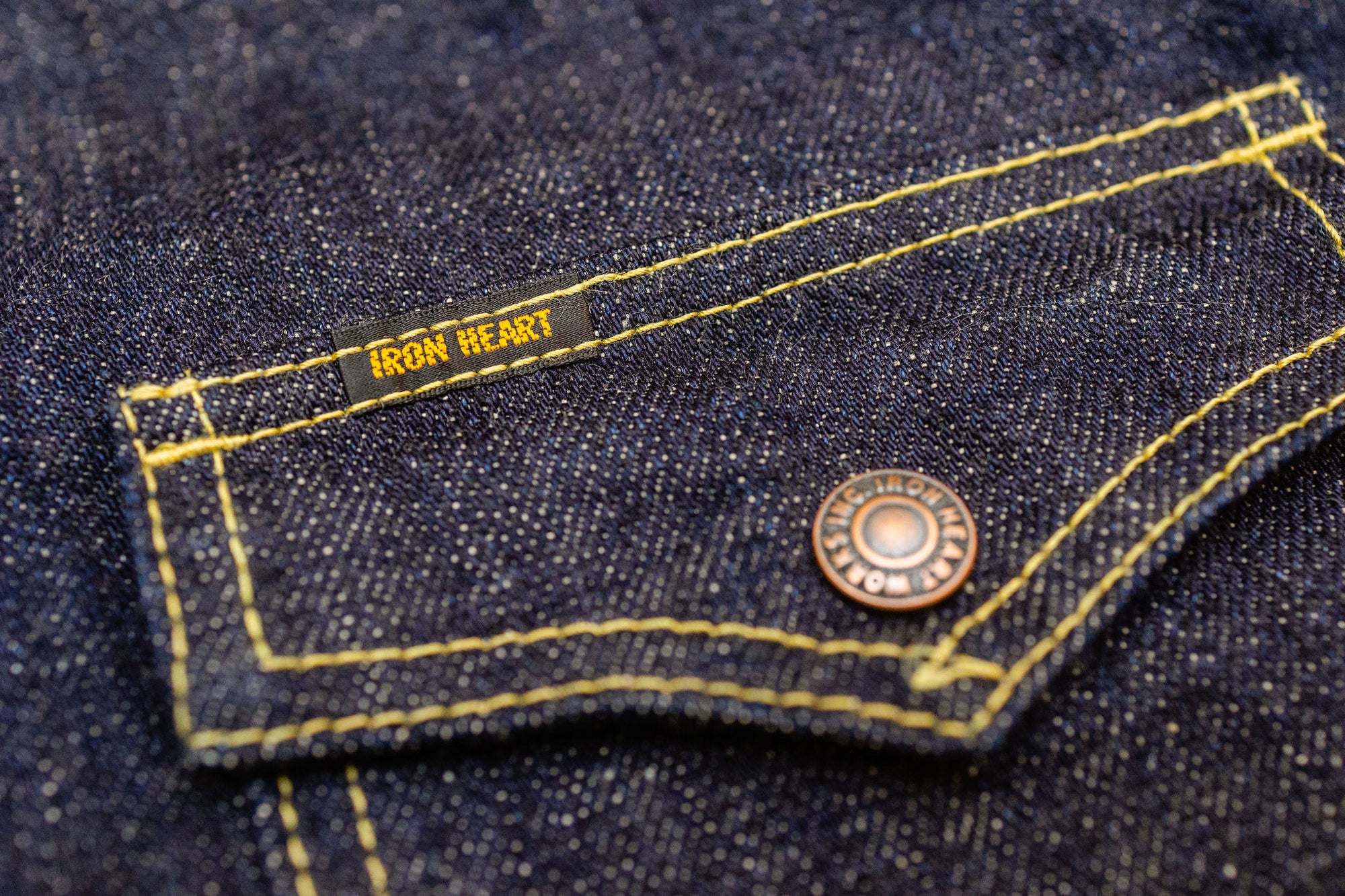 Iron Heart IHSH-292-IND 18oz Vintage Selvedge Denim CPO Shirt - Indigo