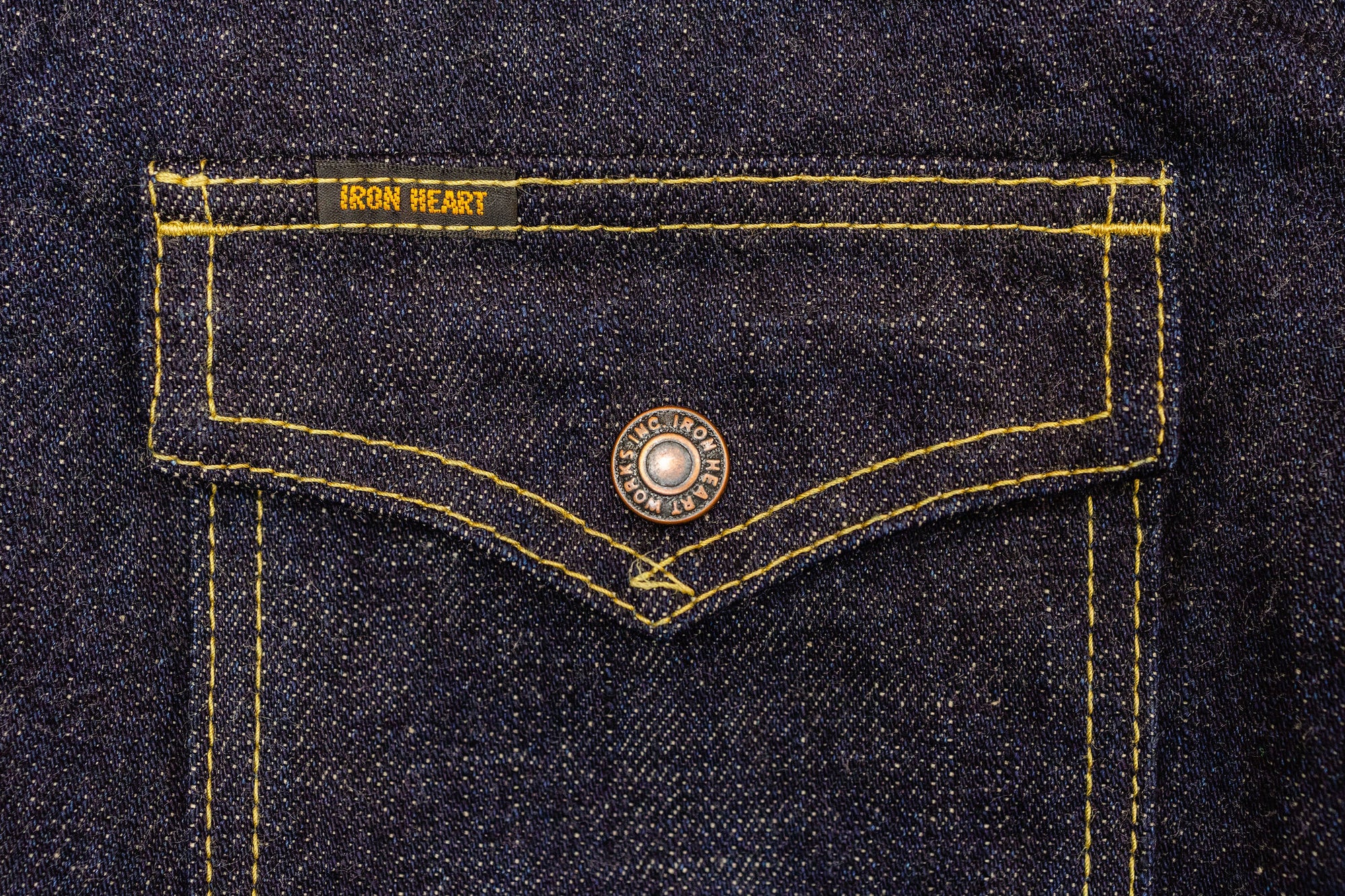 Iron Heart IHSH-292-IND 18oz Vintage Selvedge Denim CPO Shirt - Indigo