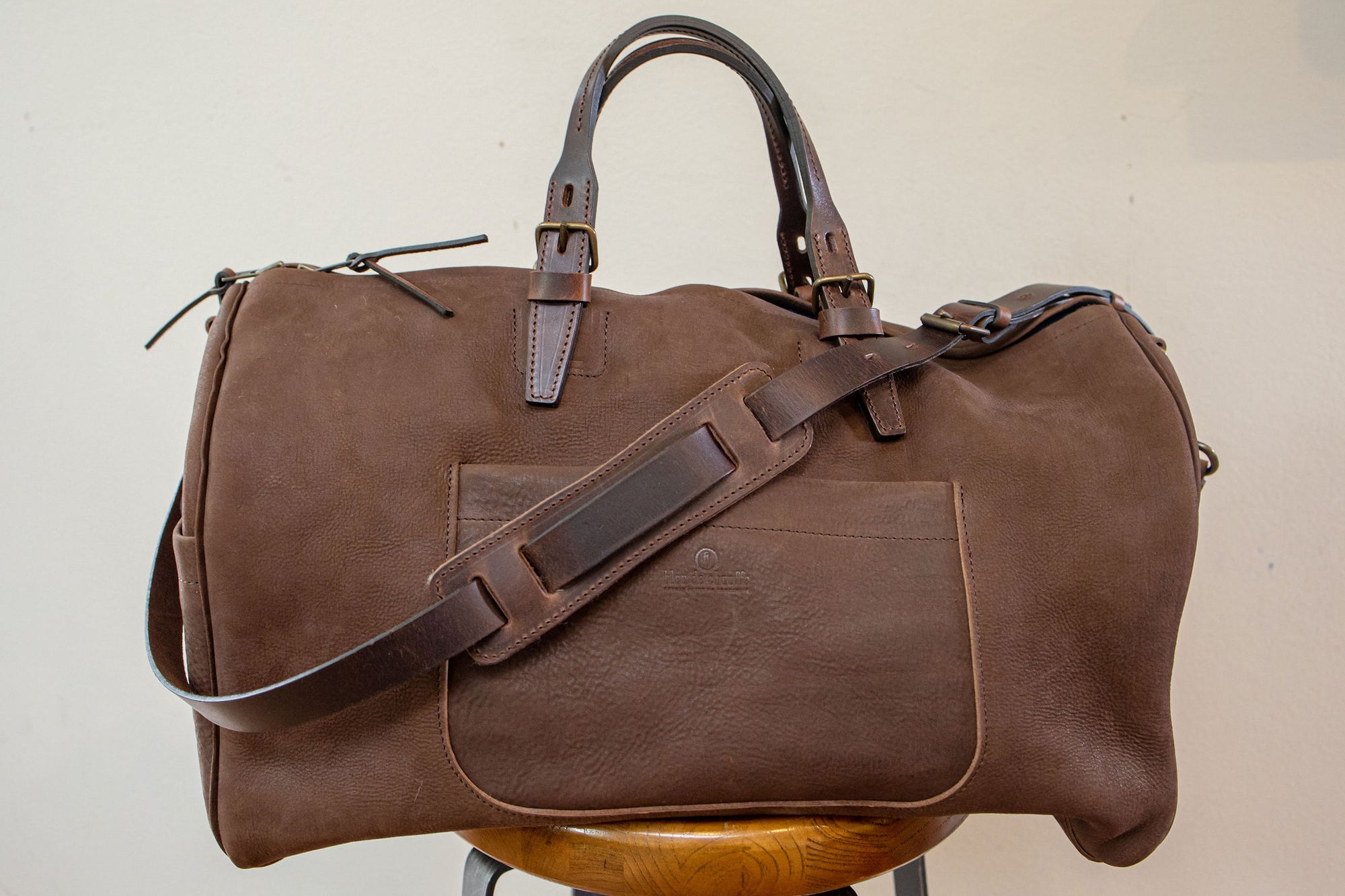 Bleu de Chauffe Hobo Travel Bag - Waxed Coffee
